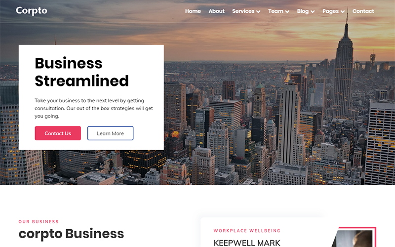 бизнес тема wordpress