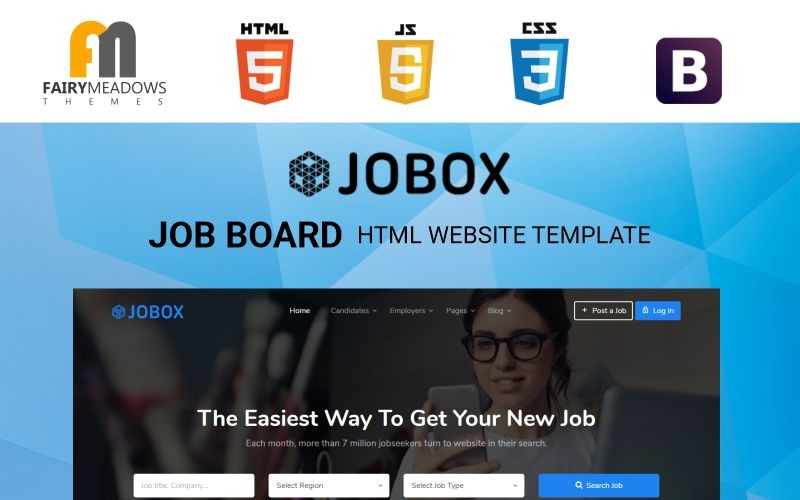 шаблон сайта job board html5