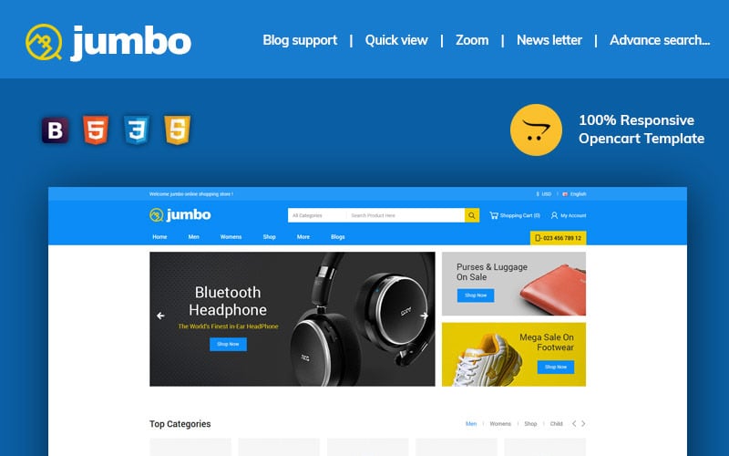 шаблон jumbo opencart
