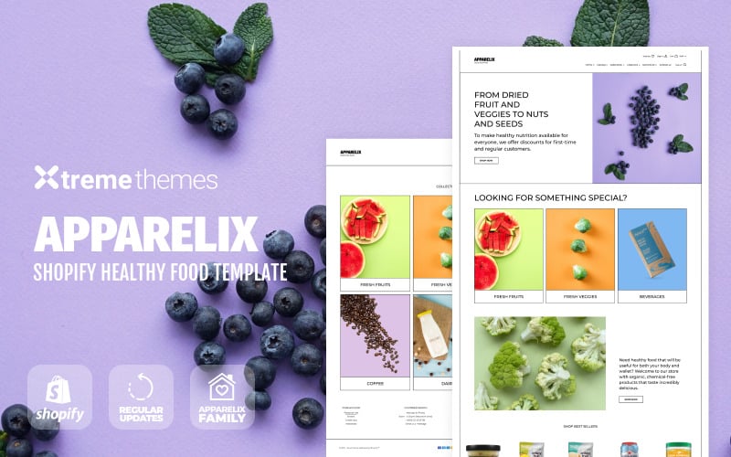 apparelix healthy food ecommerce template shopify theme