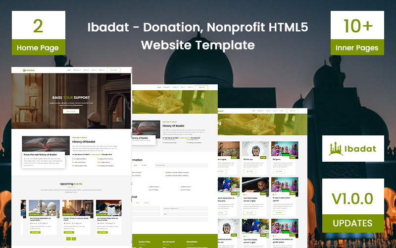 Donation, Nonprofit HTML5 Website Template