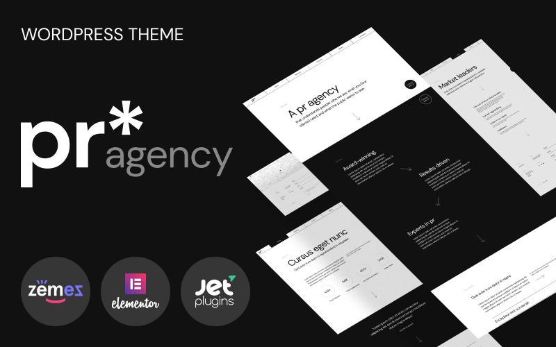 pr-агентство elementor-based wordpress theme
