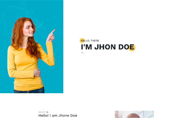 Responsive HTML5 Personal Portfolio Landing Page Template