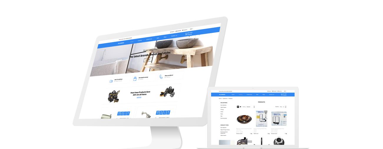 сантехника ecommerce modern shopify тема