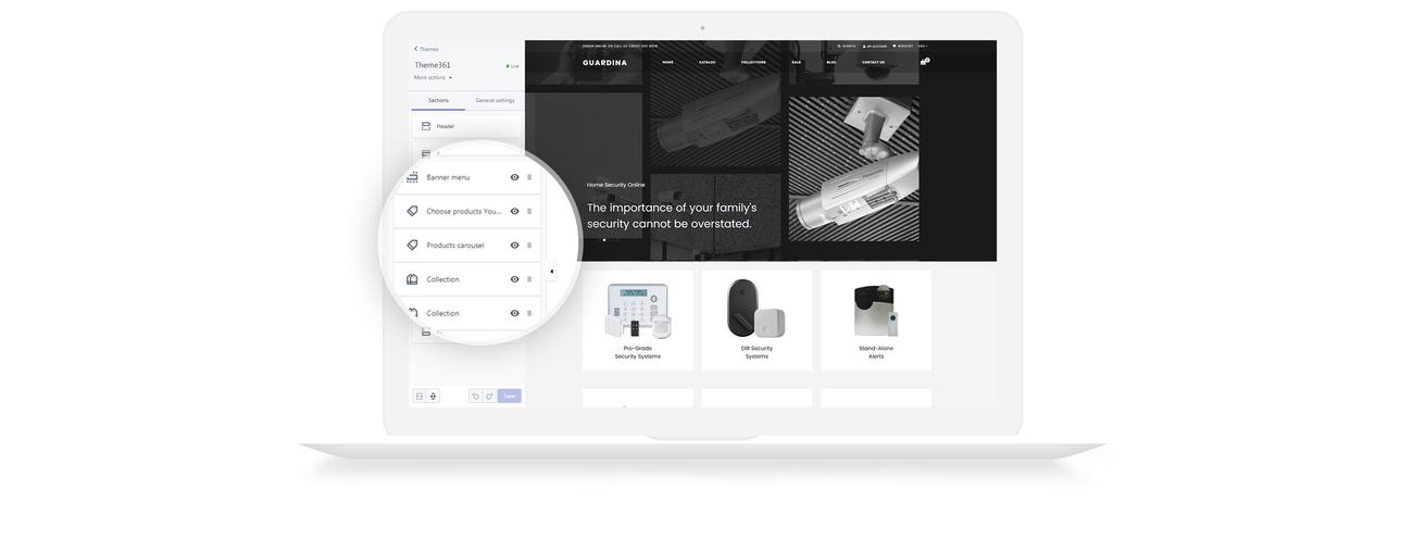 безопасность eccommerce modern shopify тема