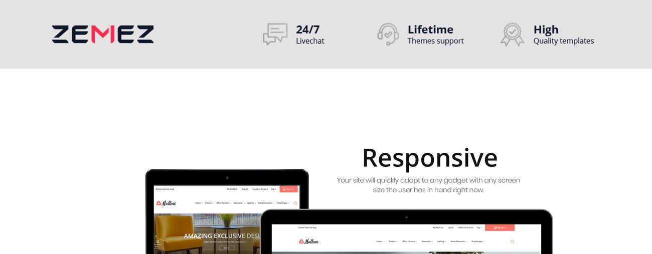 легкая электронная торговля мебельный магазин magento тема