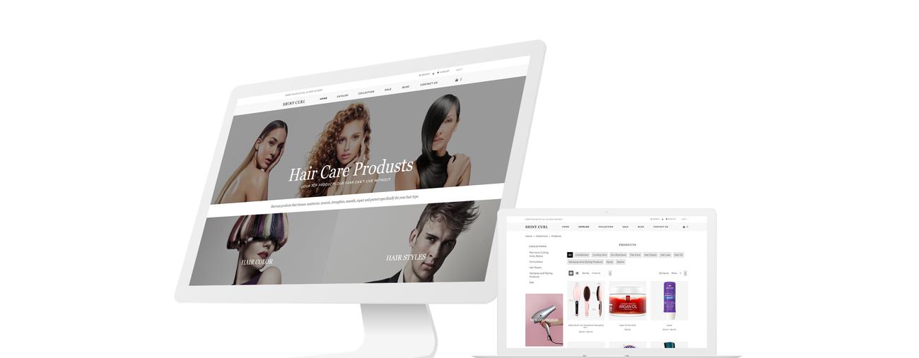 коммерция современная тема shopify