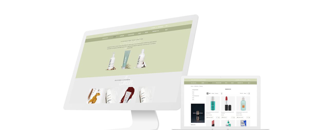 магазин косметики ecommerce modern shopify theme