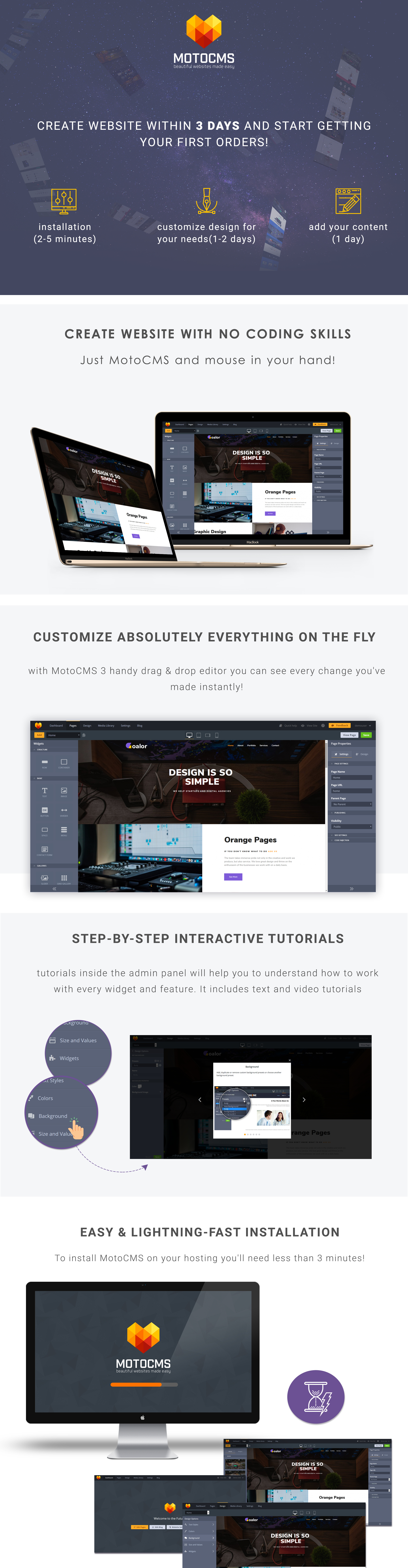 Creative Agency Moto CMS 3 Template