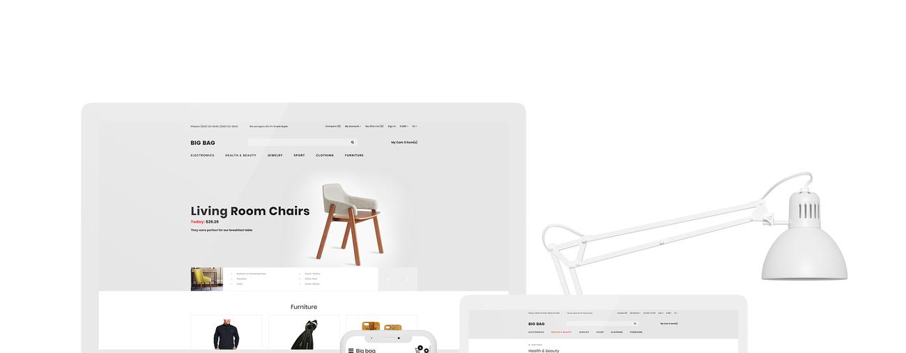 оптовый магазин современный шаблон opencart