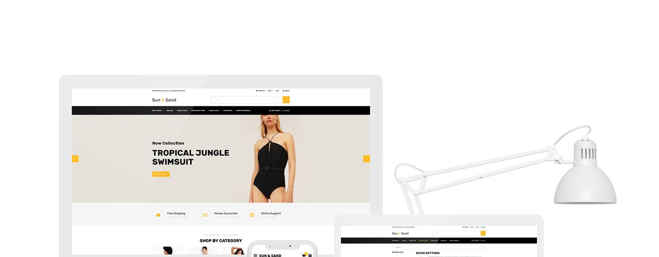 swimwear ecommerce clean opencart шаблон