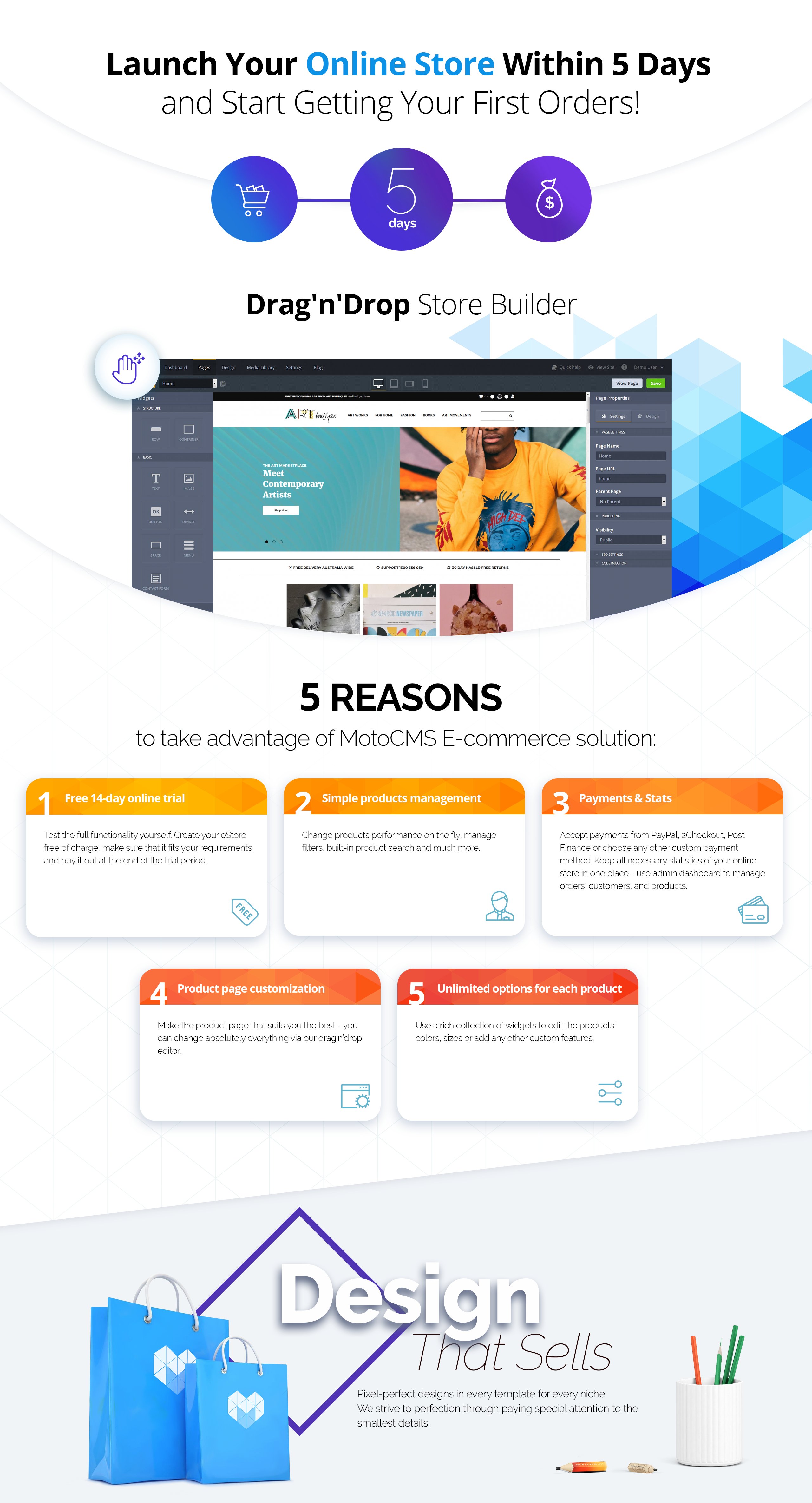 art gallery store motocms ecommerce template