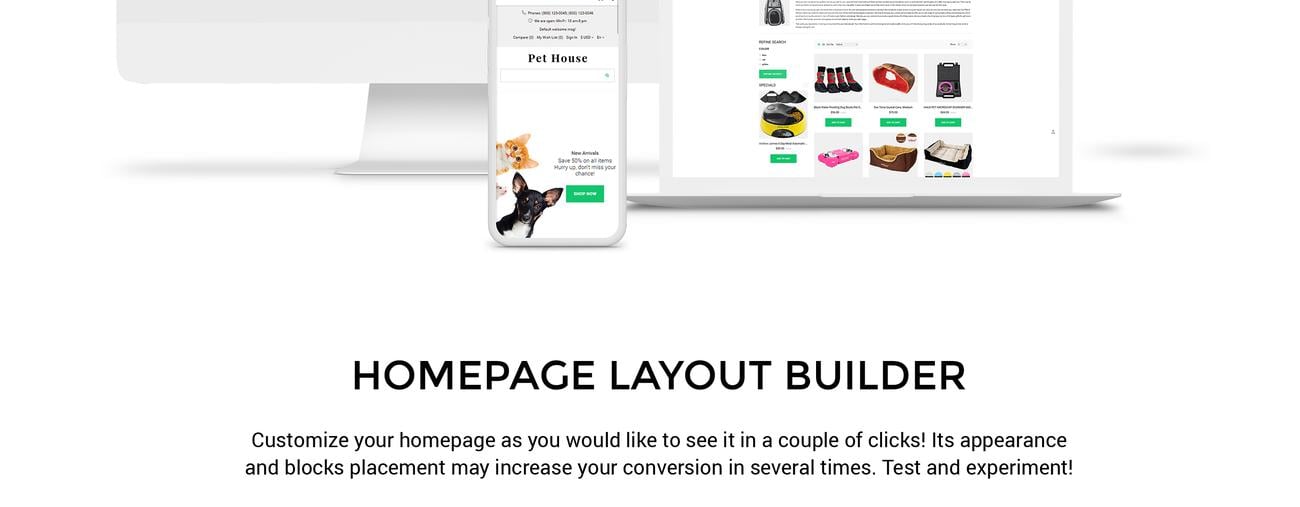 pet shop ecommerce современный шаблон opencart