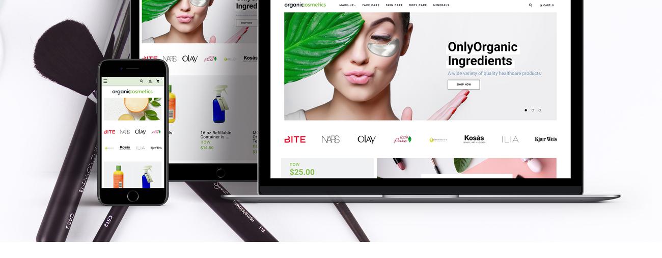 чистая электронная коммерция магазин косметики magento тема