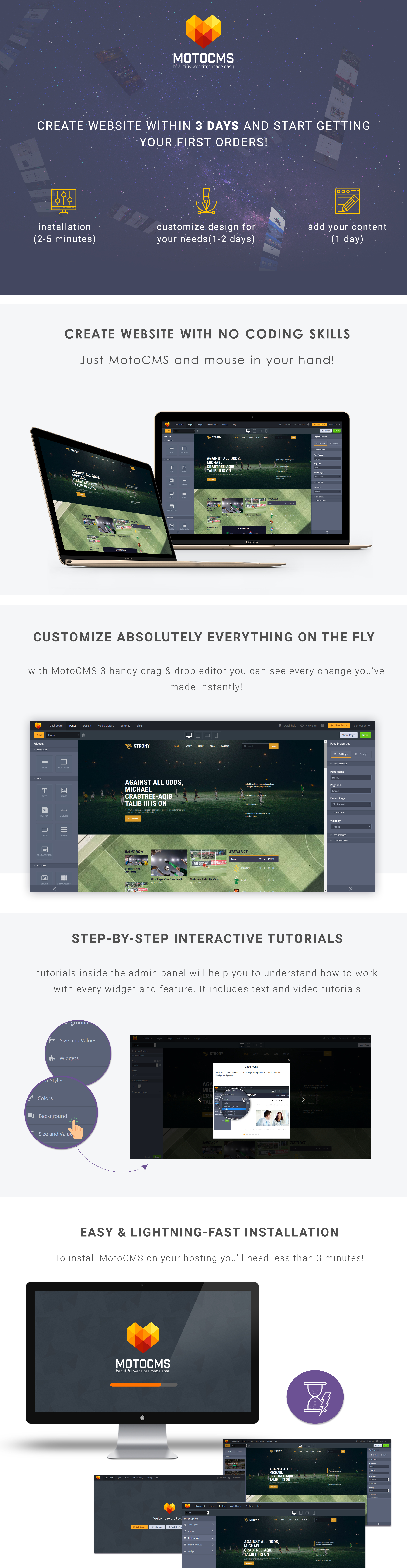 Sport Classic Moto CMS 3 Template