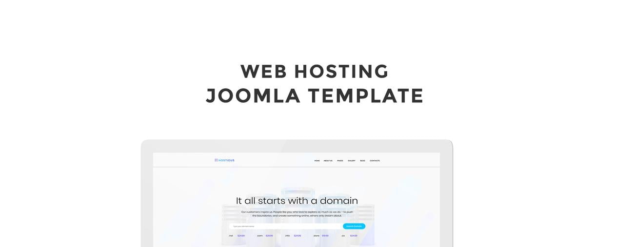 хостинг многостраничного современного шаблона joomla
