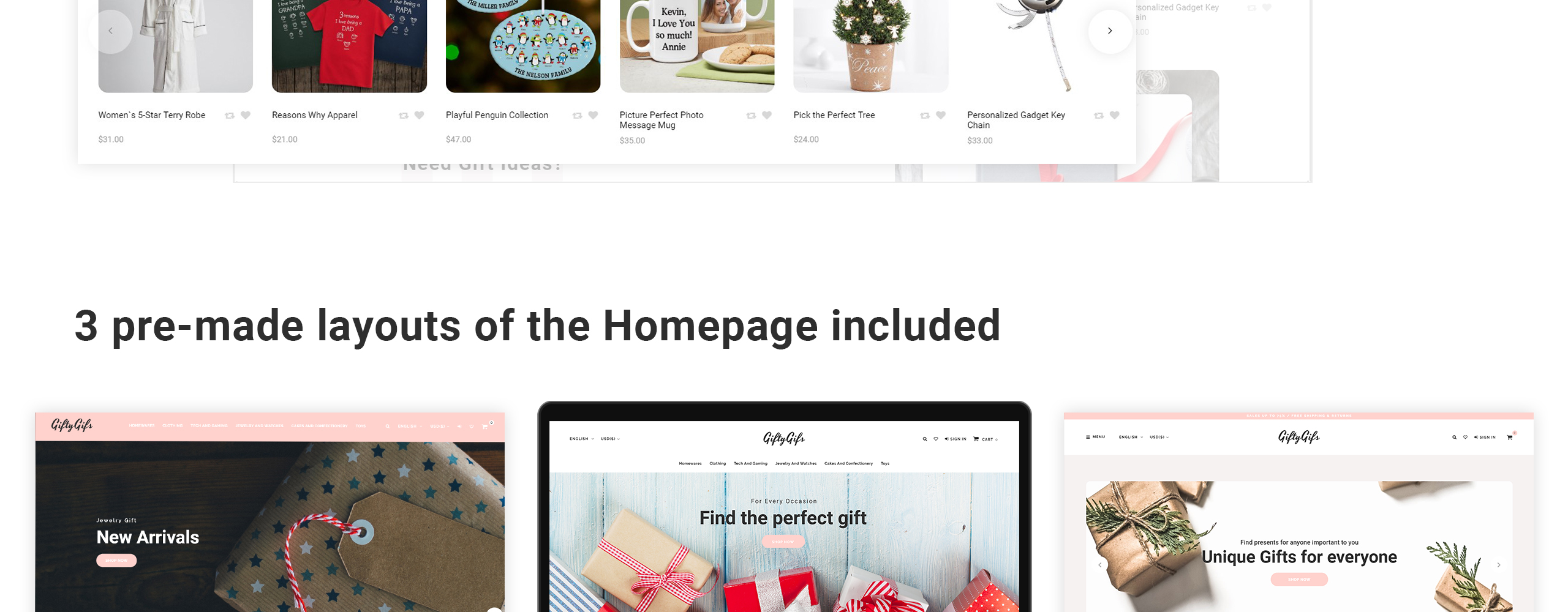 giftware store clean bootstrap ecommerce prestashop theme