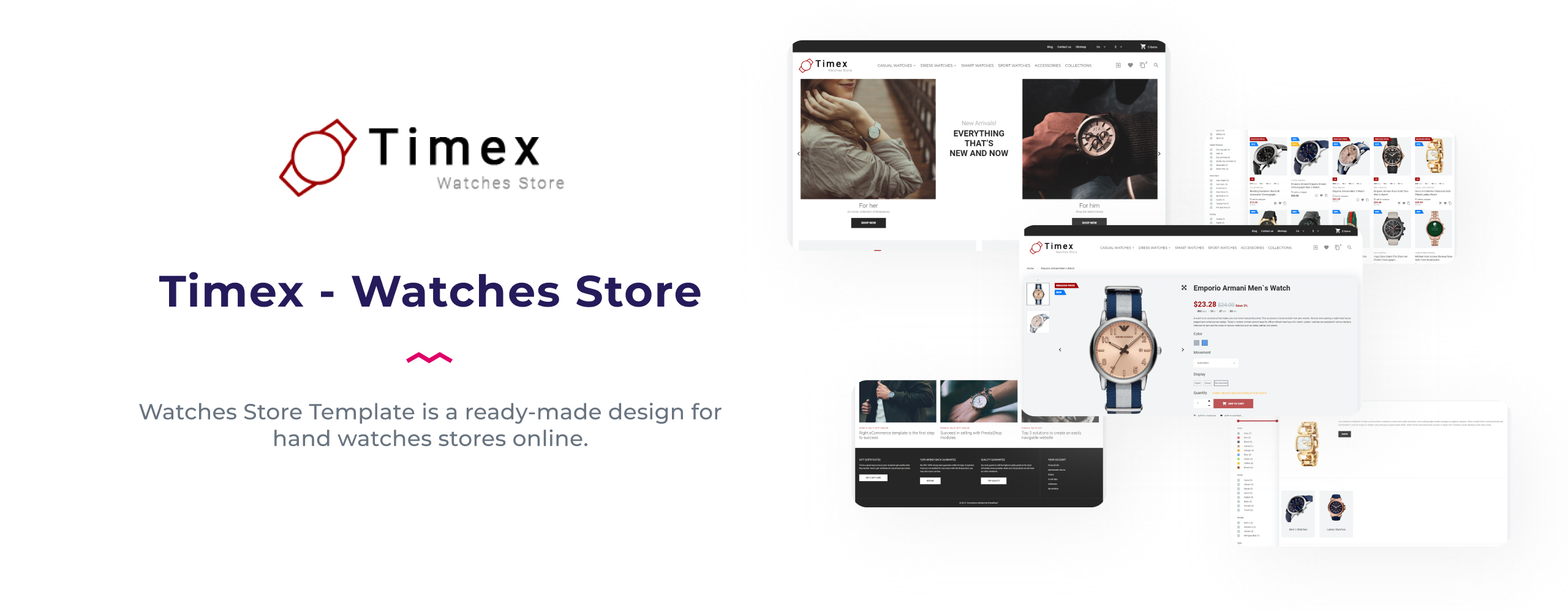 часы магазин шаблон prestashop тема