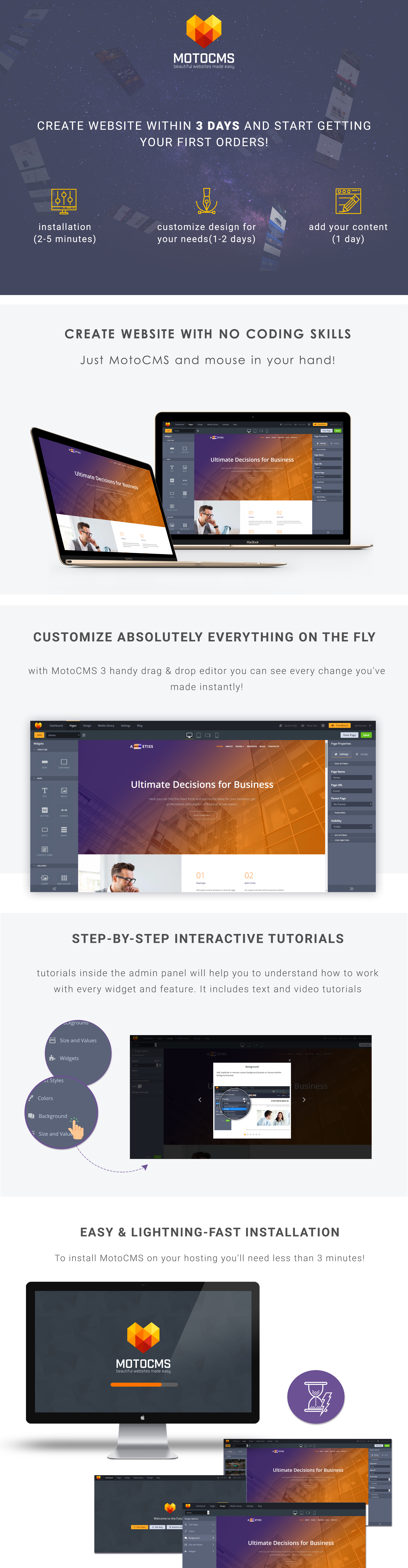шаблон business advisor moto cms 3