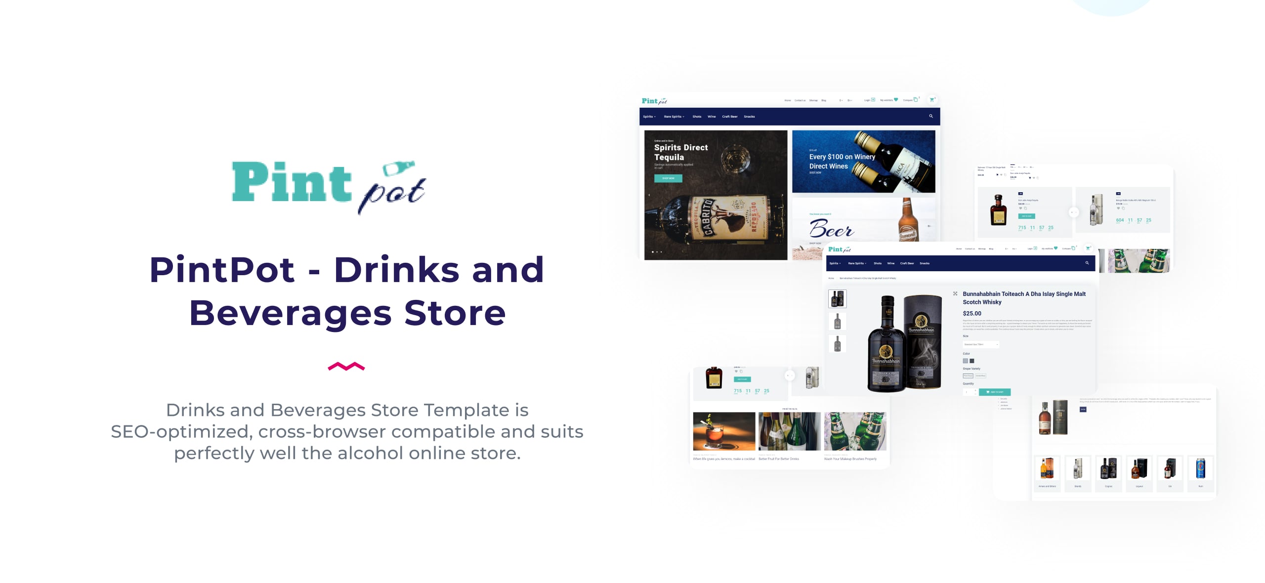 напитки и напитки магазин prestashop тема