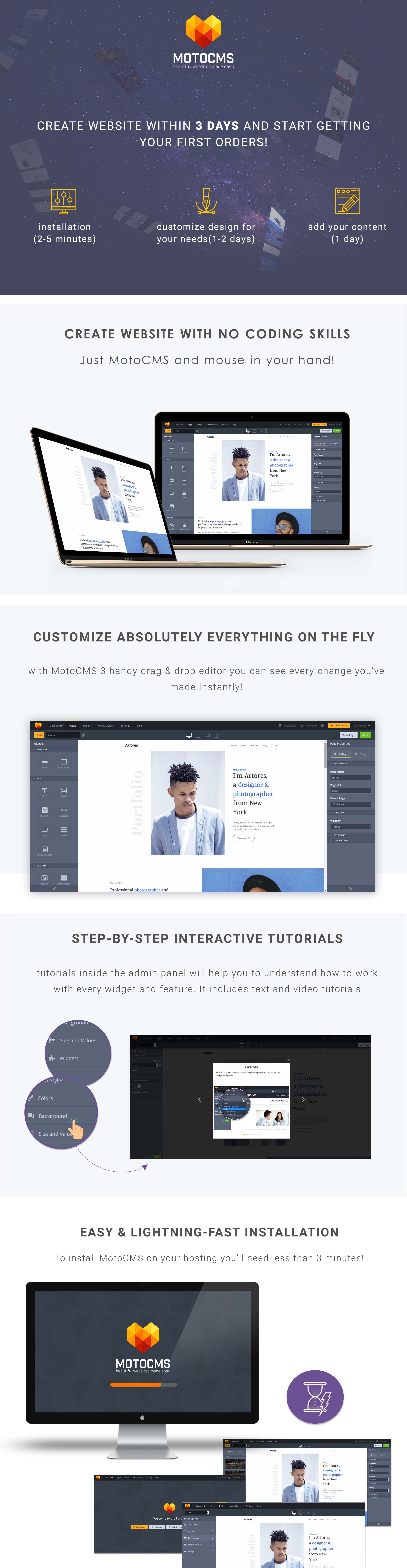 Personal Moto CMS 3 Template