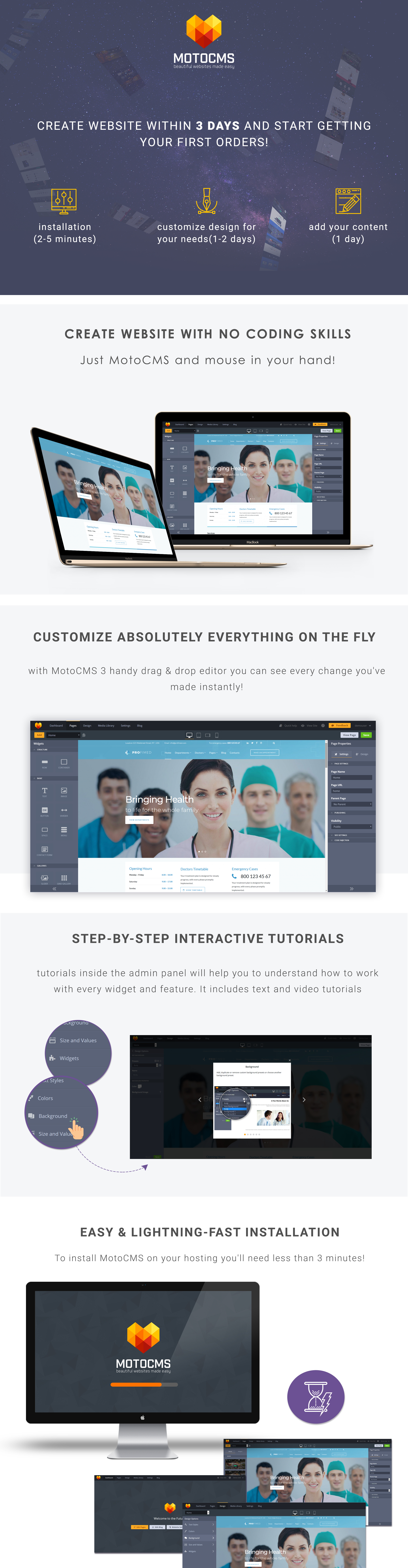 шаблон medical moto cms 3