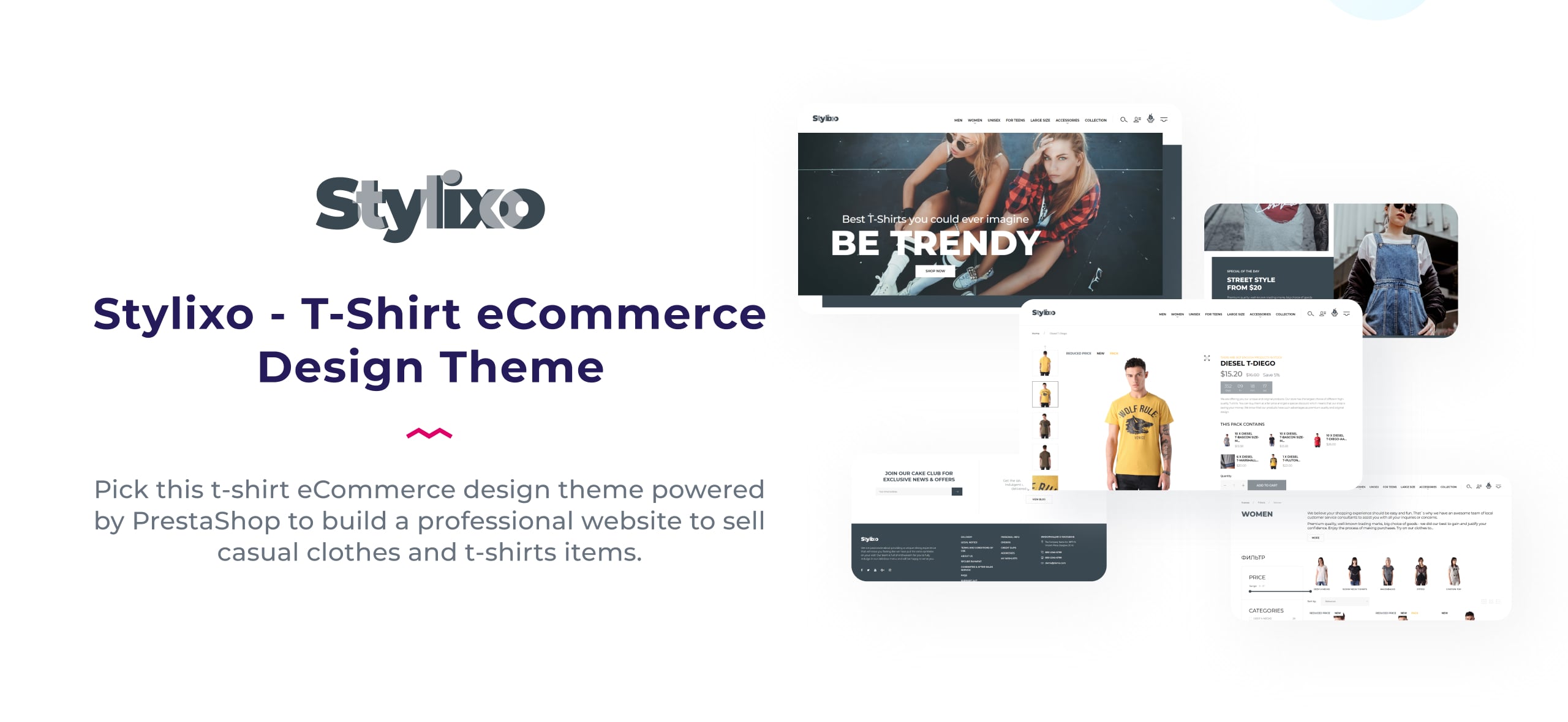 рубашка электронная коммерция дизайн тема prestashop тема