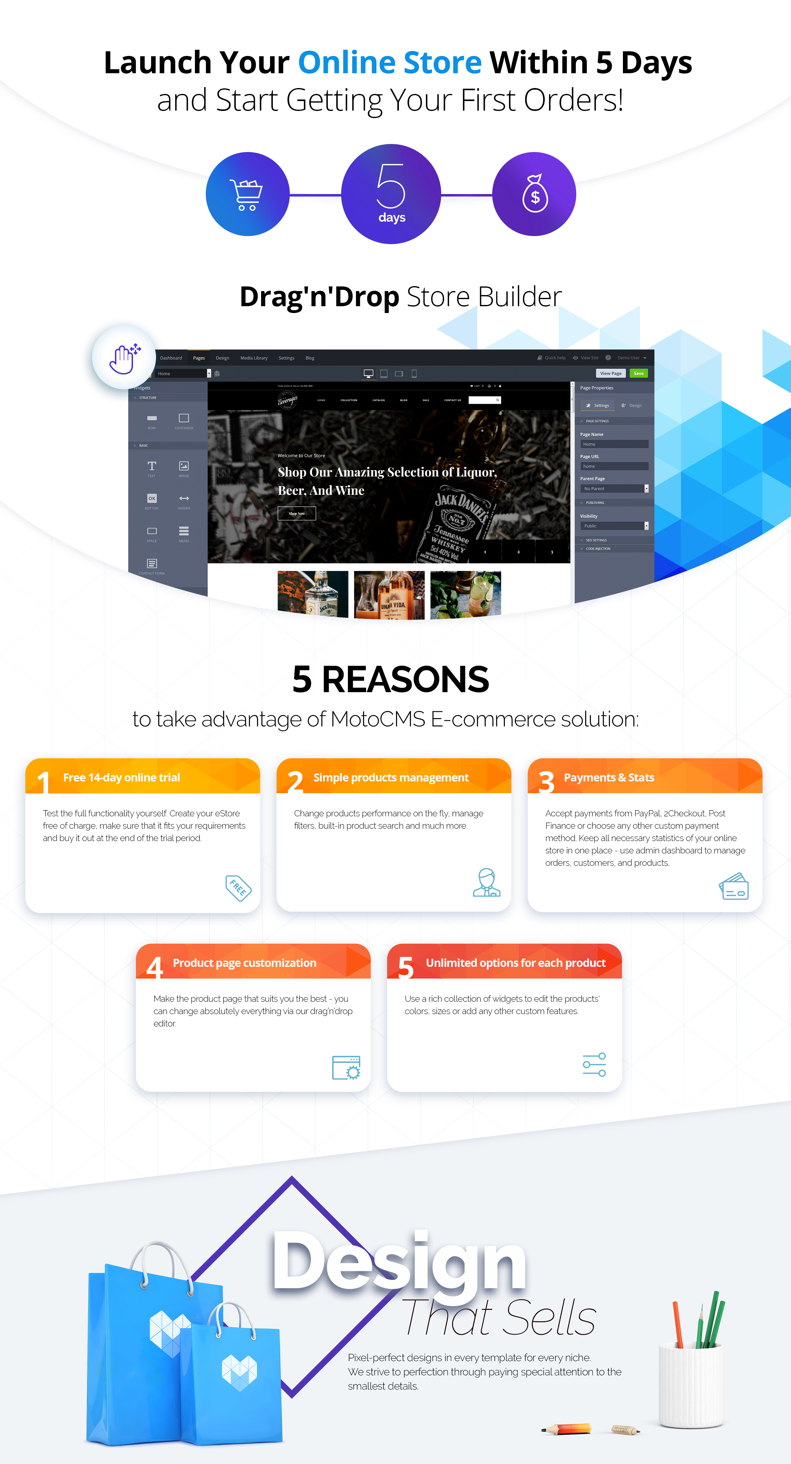 Drinks & Beverages MotoCMS Ecommerce Template