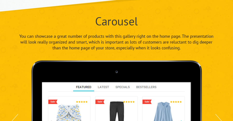 шаблон opencart магазина детской одежды
