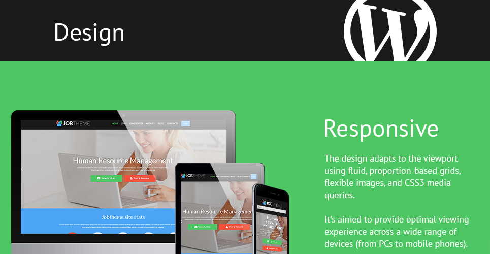 адаптивная тема wordpress job portal