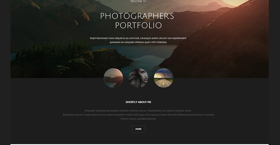 фотограф портфолио шаблон сайта