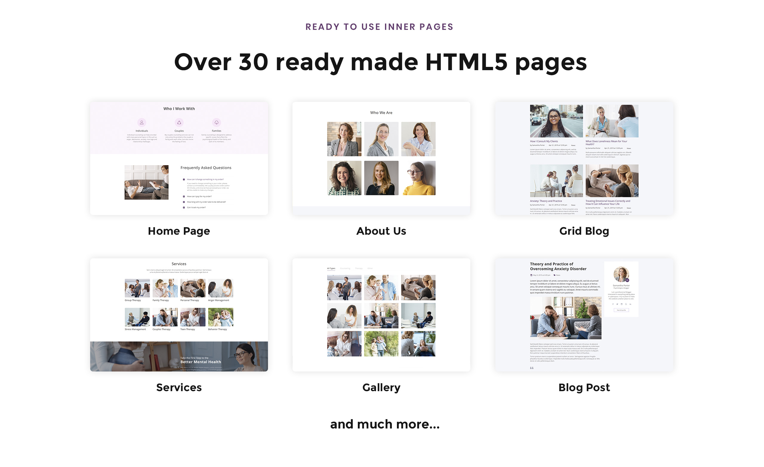 психолог многостраничный чистый html шаблон сайта