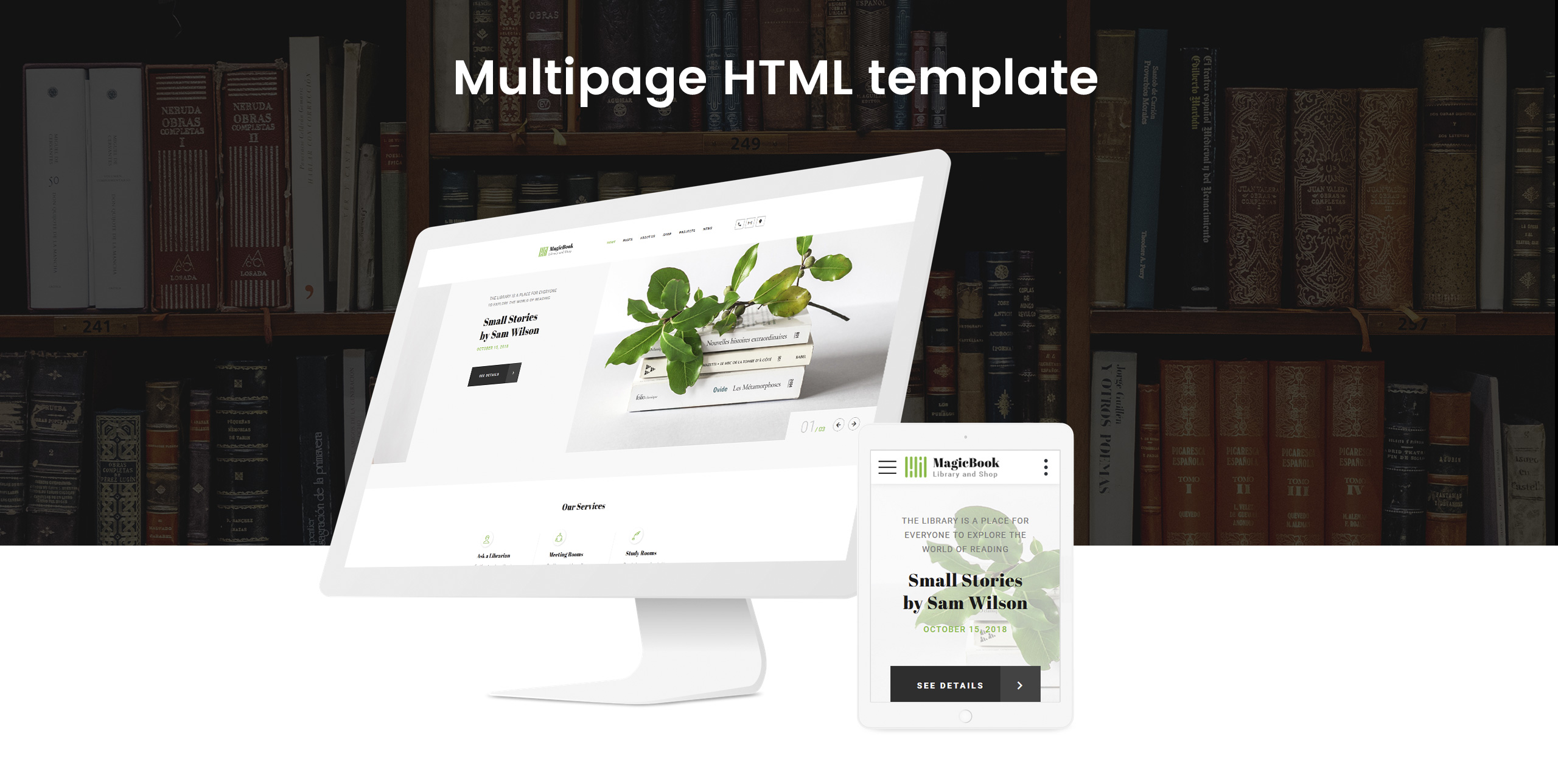библиотека и магазин html5 шаблон сайта