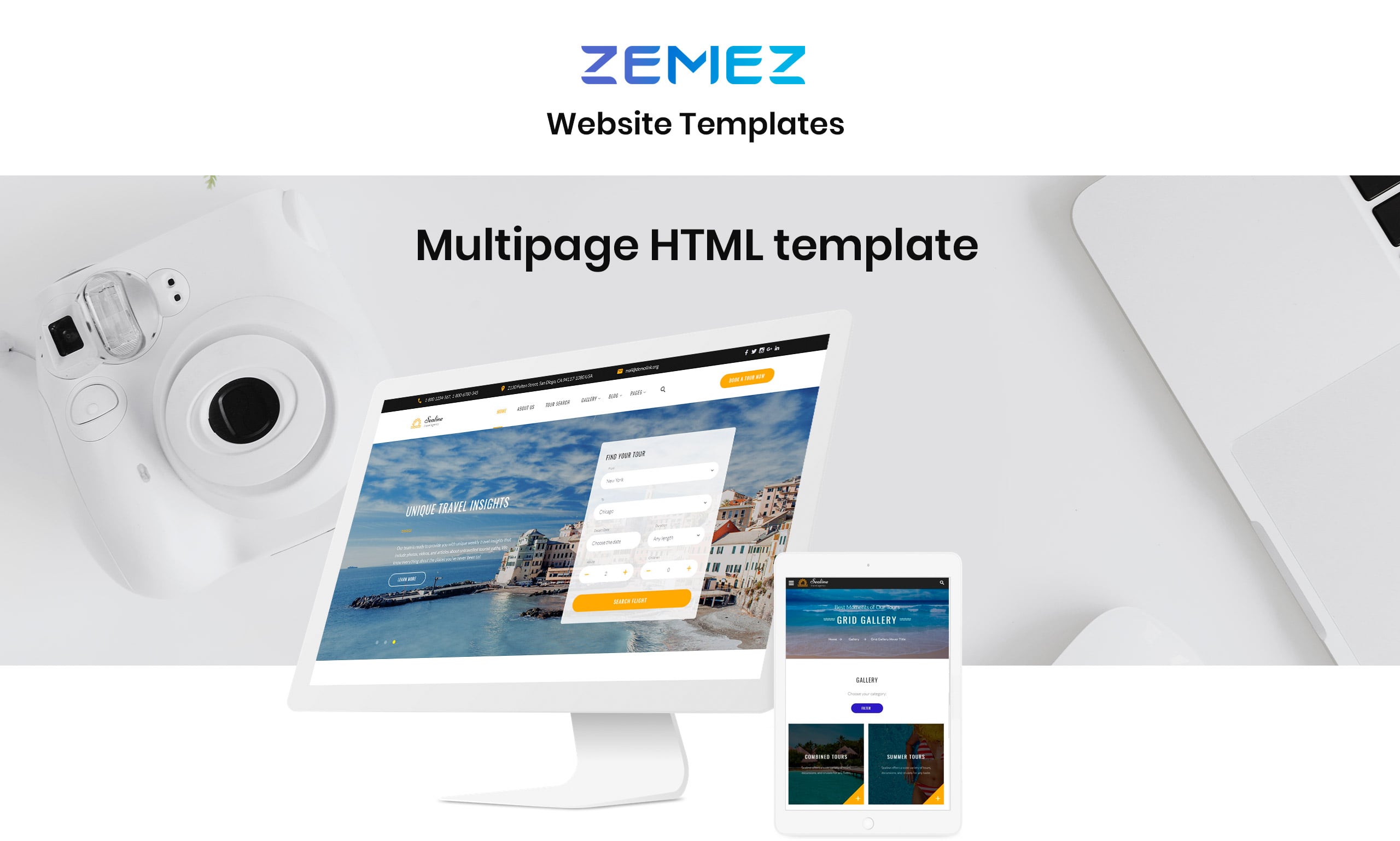 sealine travel agency многостраничный html шаблон сайта