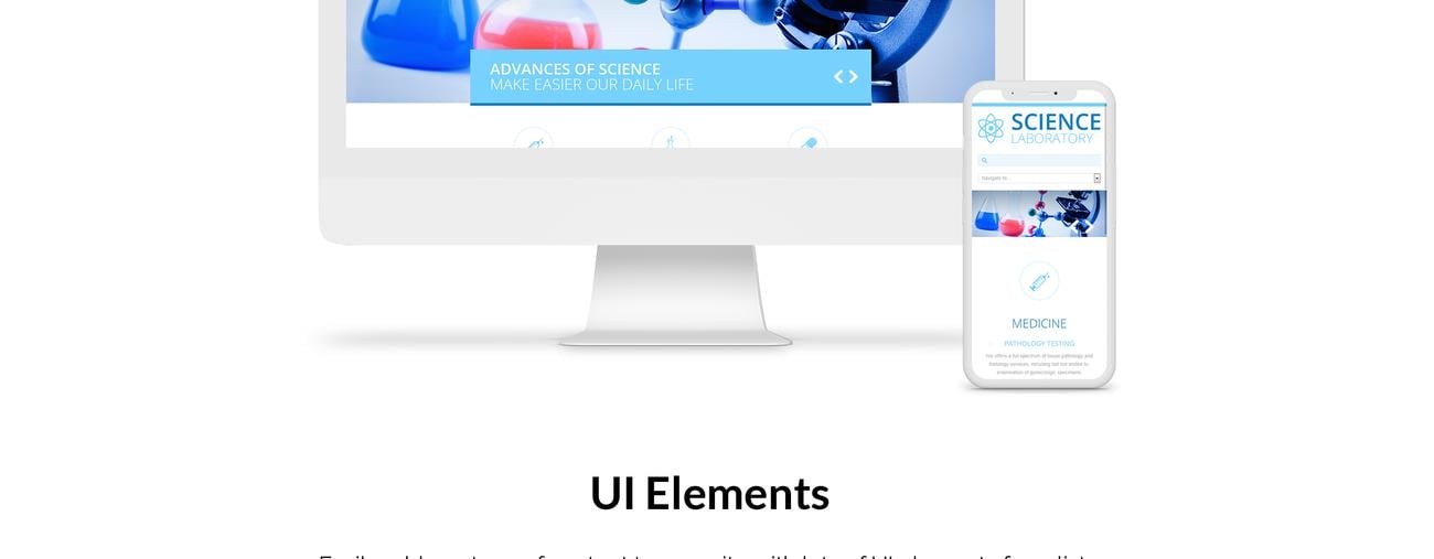 science laboratory отзывчивый чистый шаблон joomla
