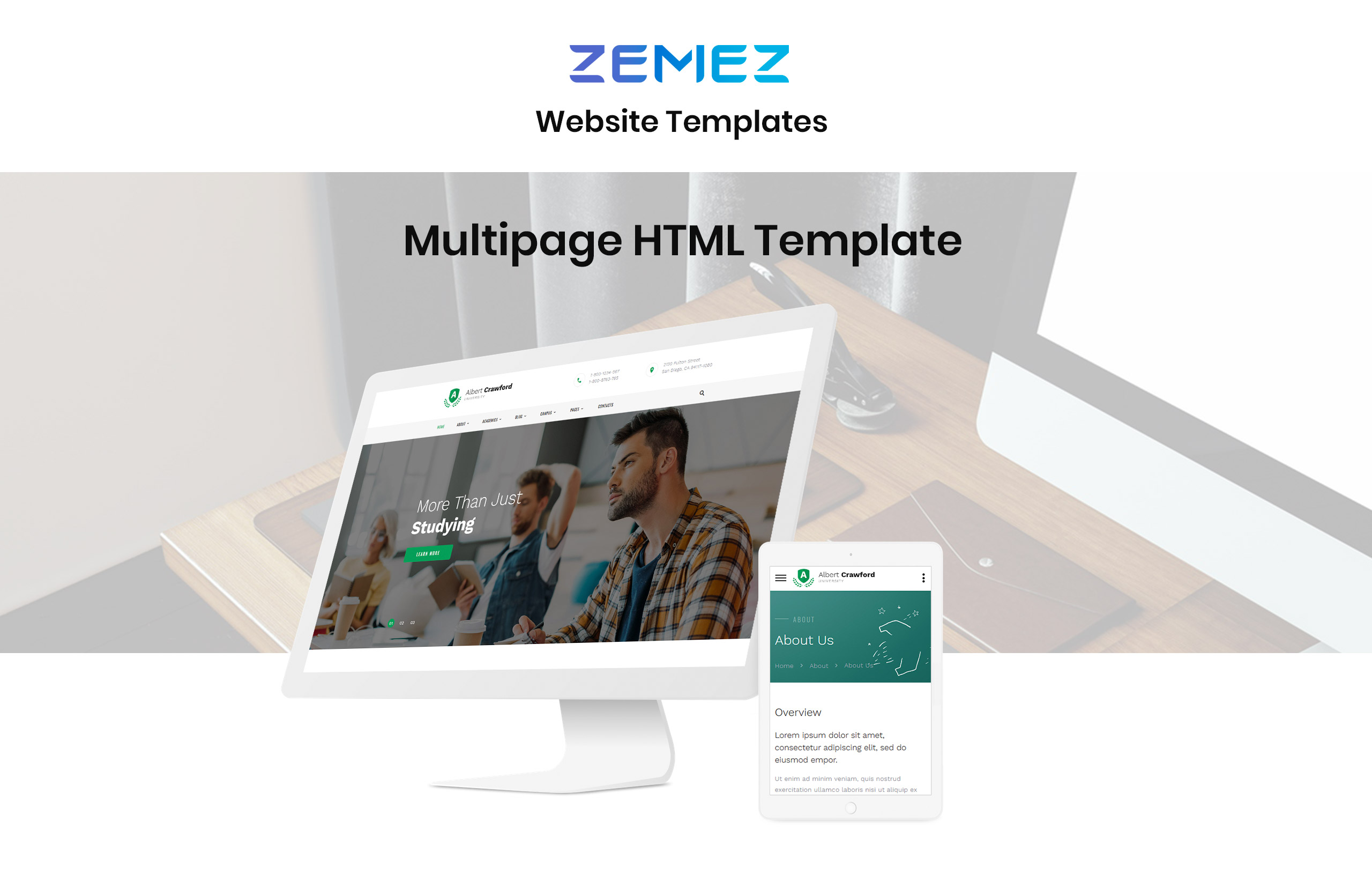 университетский современный многостраничный html шаблон сайта