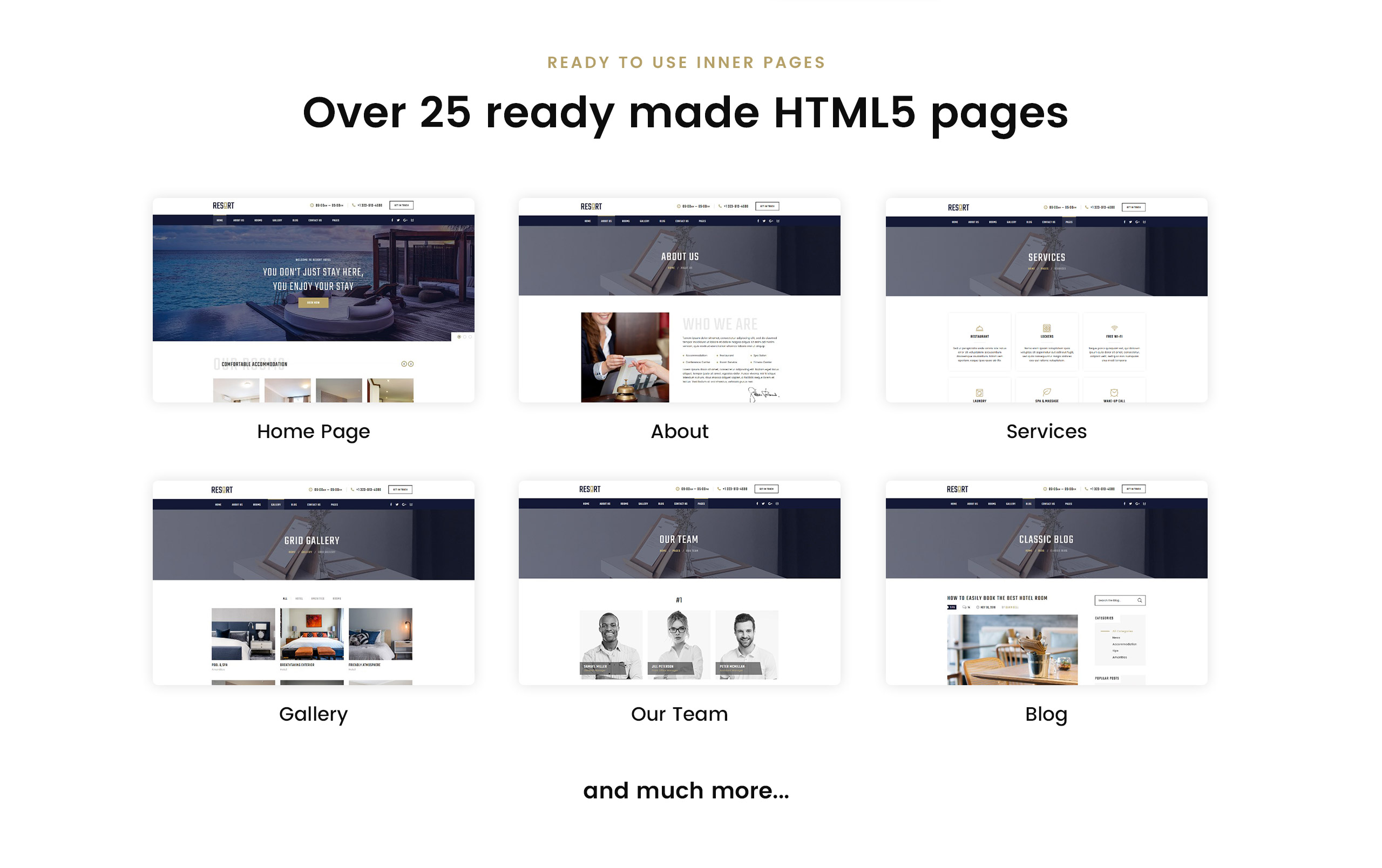отель многостраничный современный html bootstrap шаблон сайта