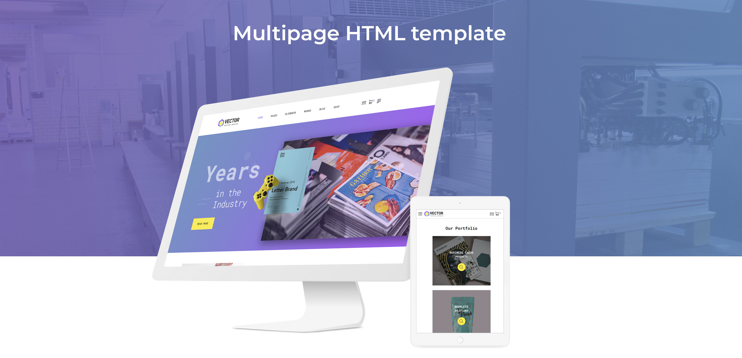 типография многостраничный современный html шаблон сайта
