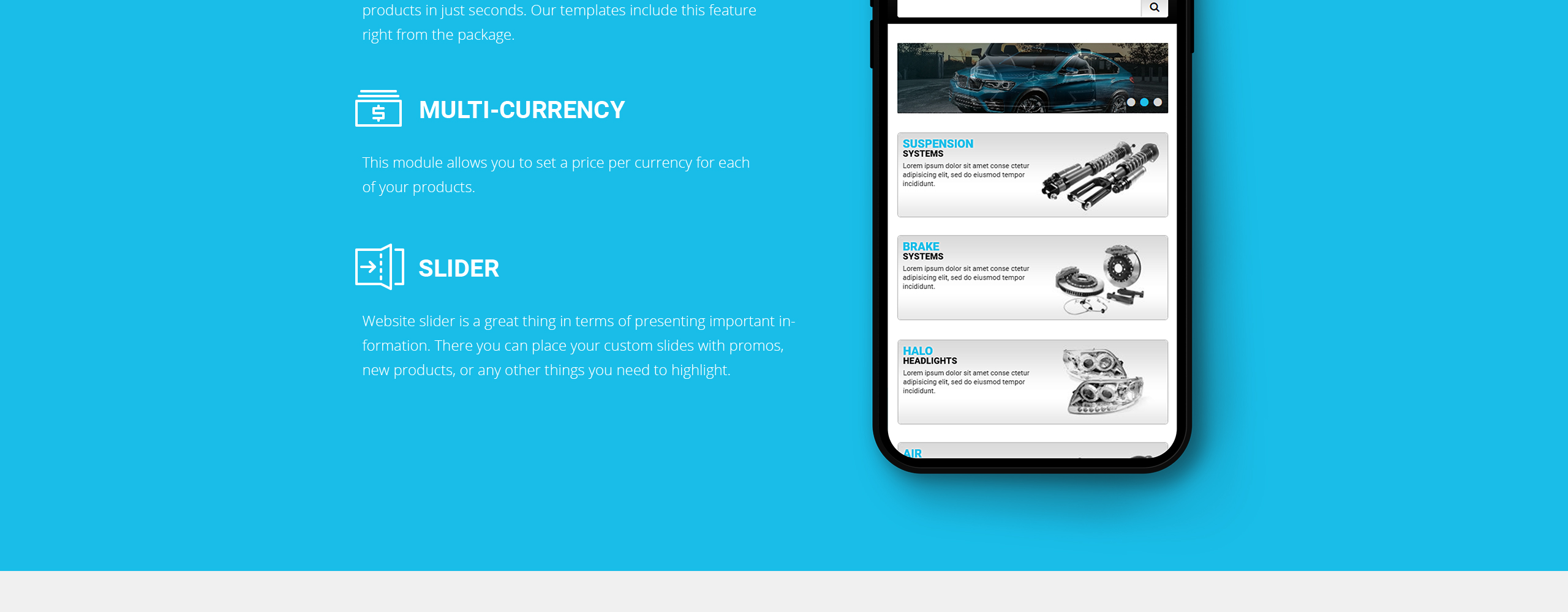 тема запасных частей shopify