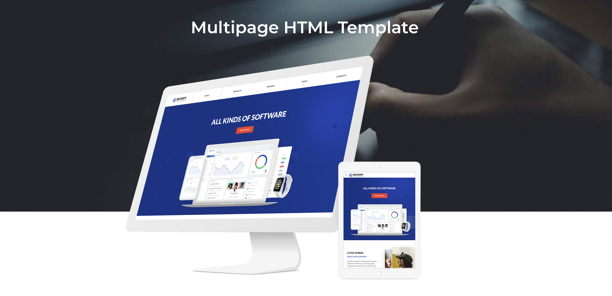 софтверная компания креативный многостраничный html шаблон сайта