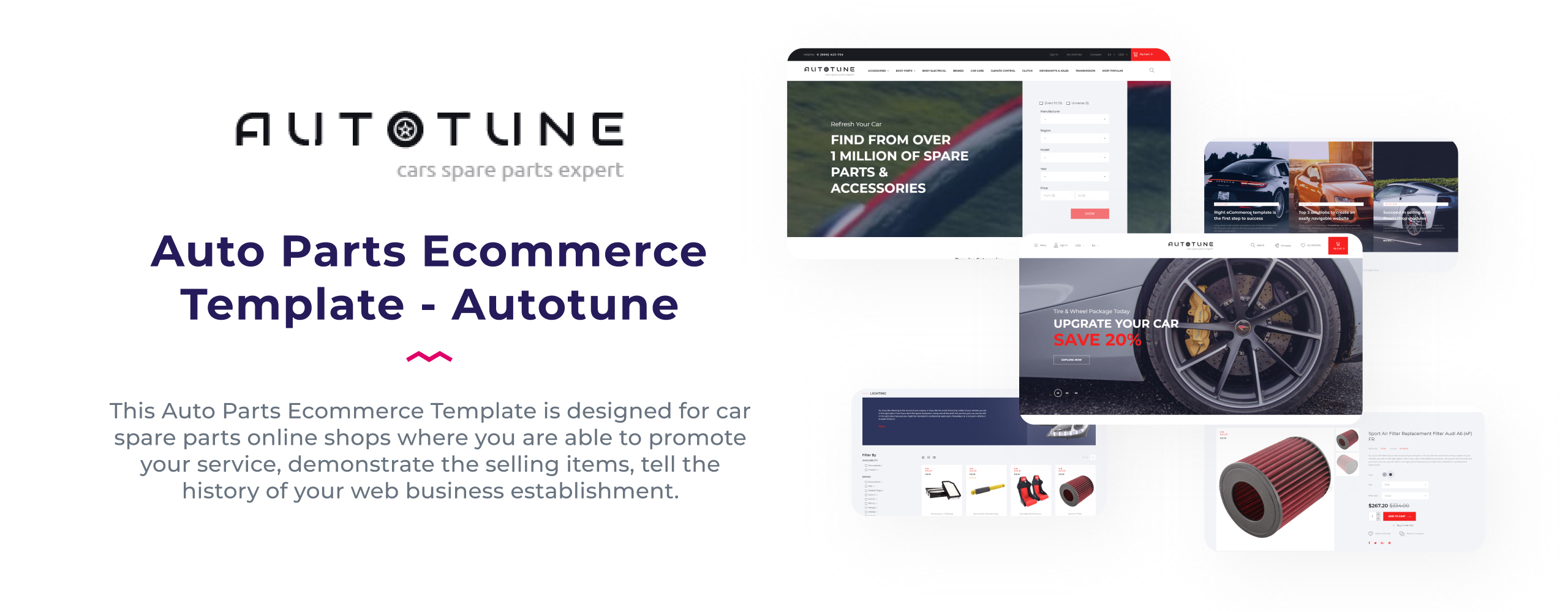 автозапчасти электронная коммерция шаблон prestashop тема