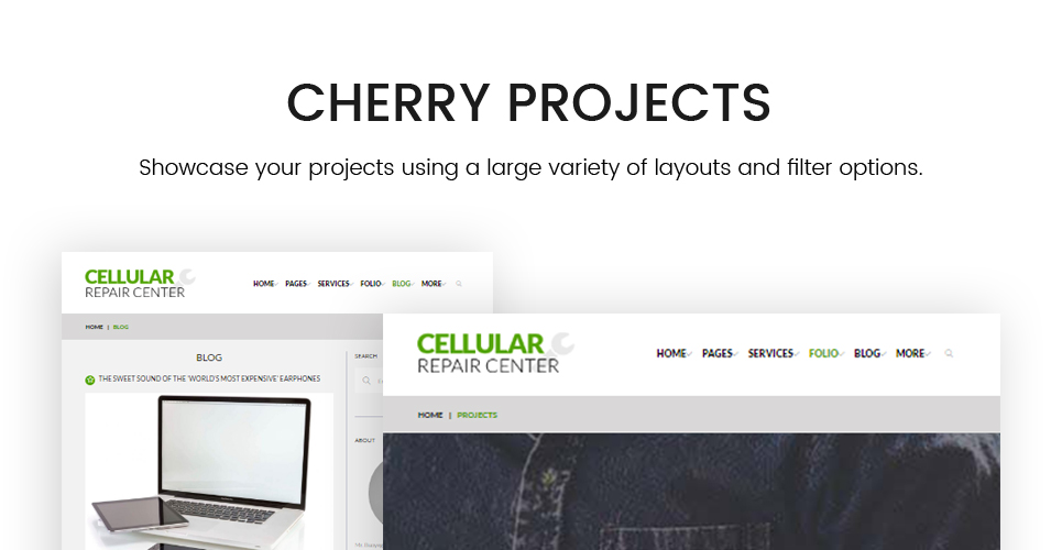 cellular repair center wordpress тема
