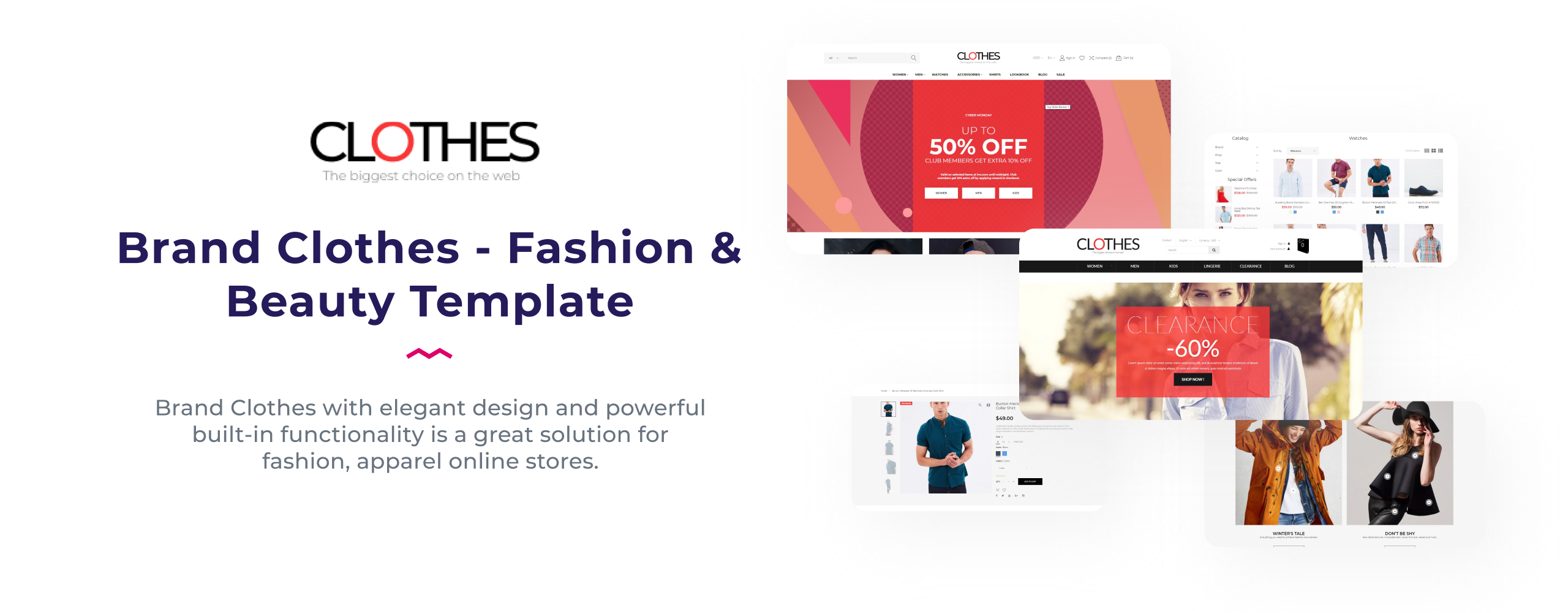 бренд одежды онлайн шаблон prestashop theme