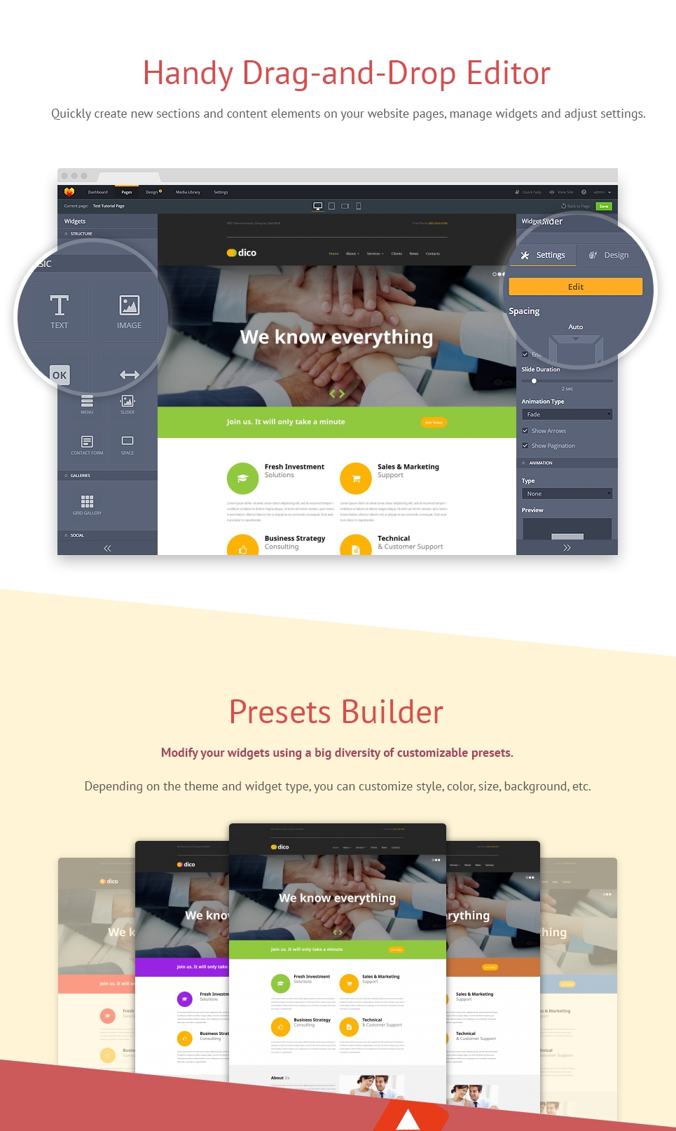 шаблон business &amp; services moto cms 3