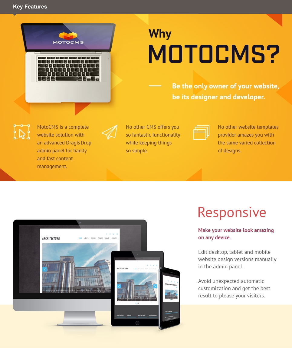 архитектура шаблона moto cms 3