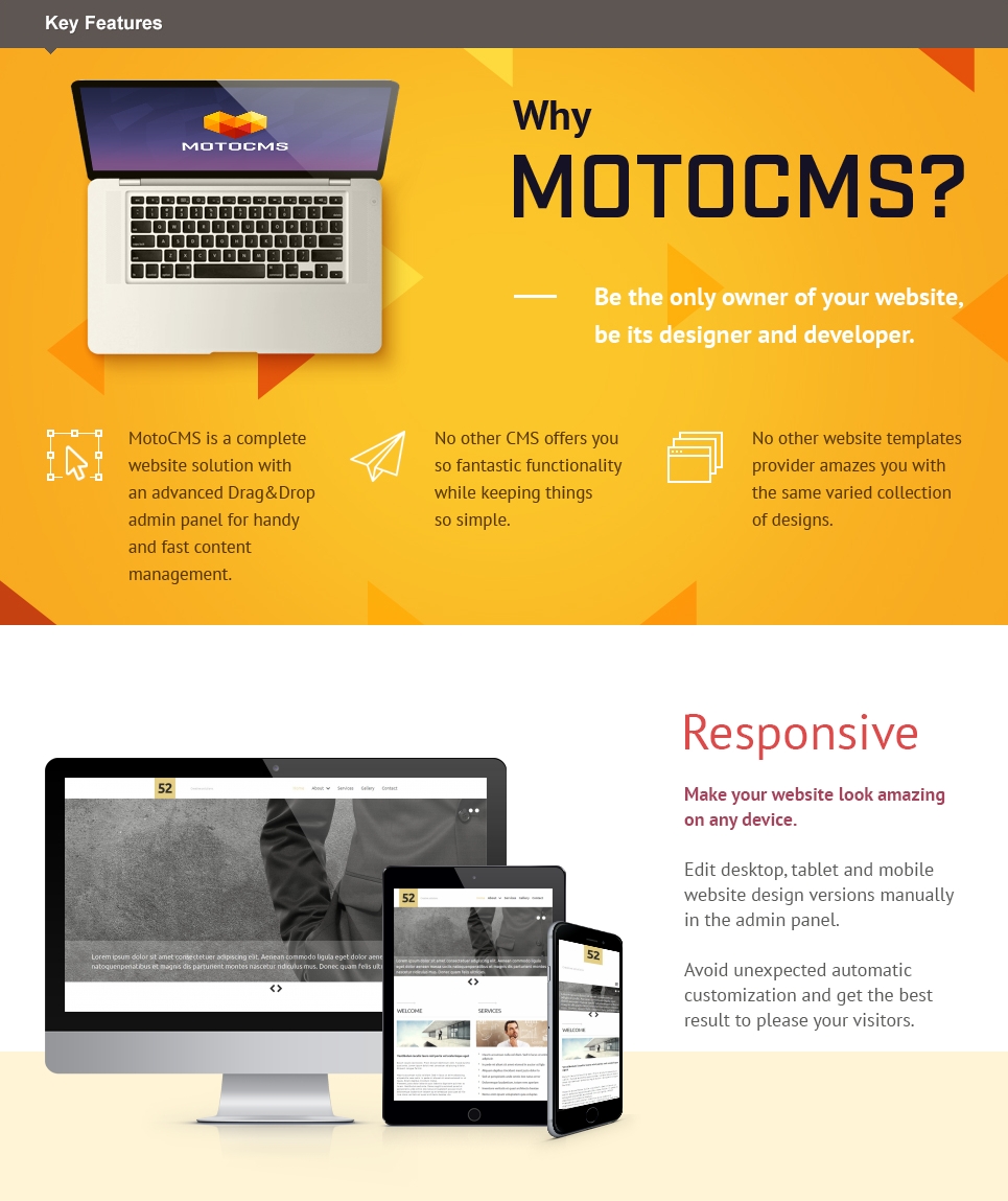 шаблон business &amp; services moto cms 3