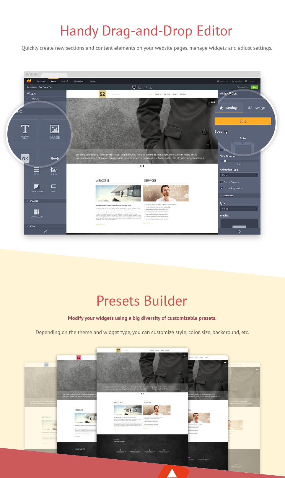 шаблон business &amp; services moto cms 3