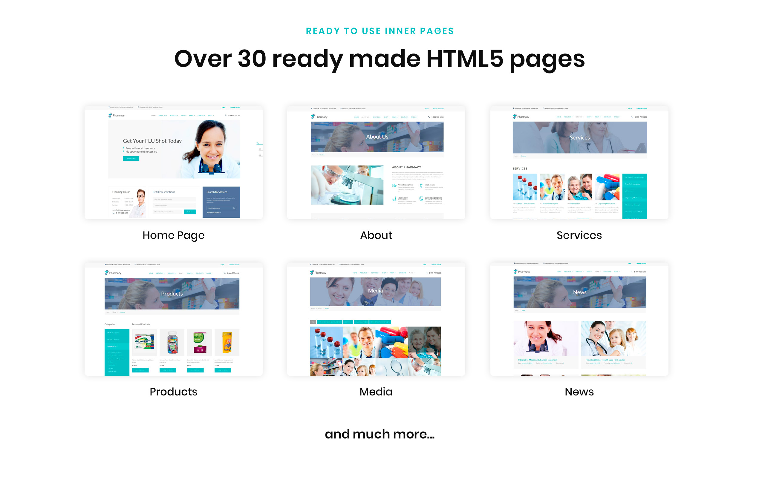 медицинский многостраничный шаблон сайта html5