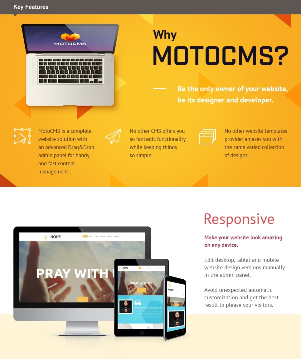 религиозный шаблон moto cms 3