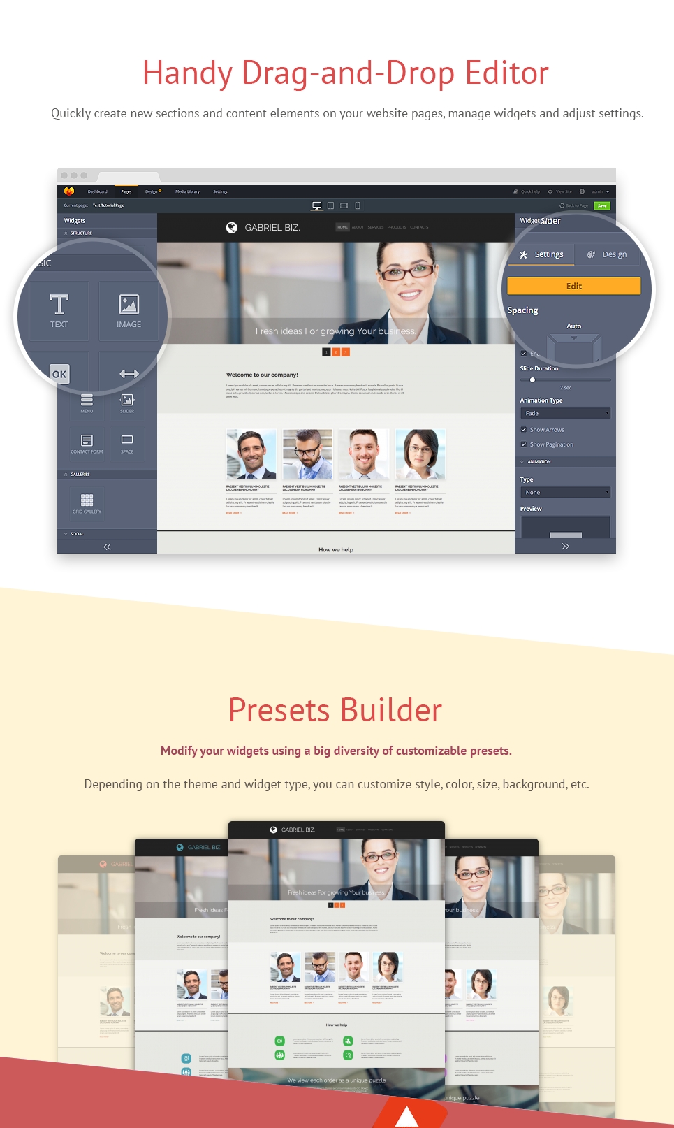 шаблон business &amp; services moto cms 3